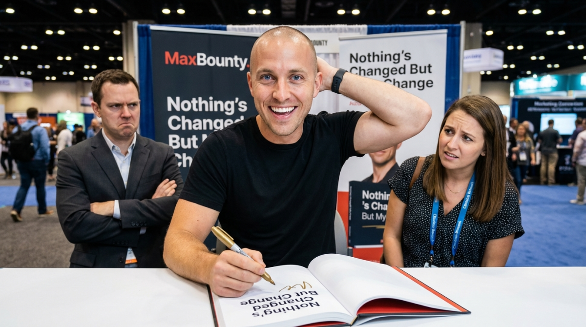 2 guys and a girl at a book signing