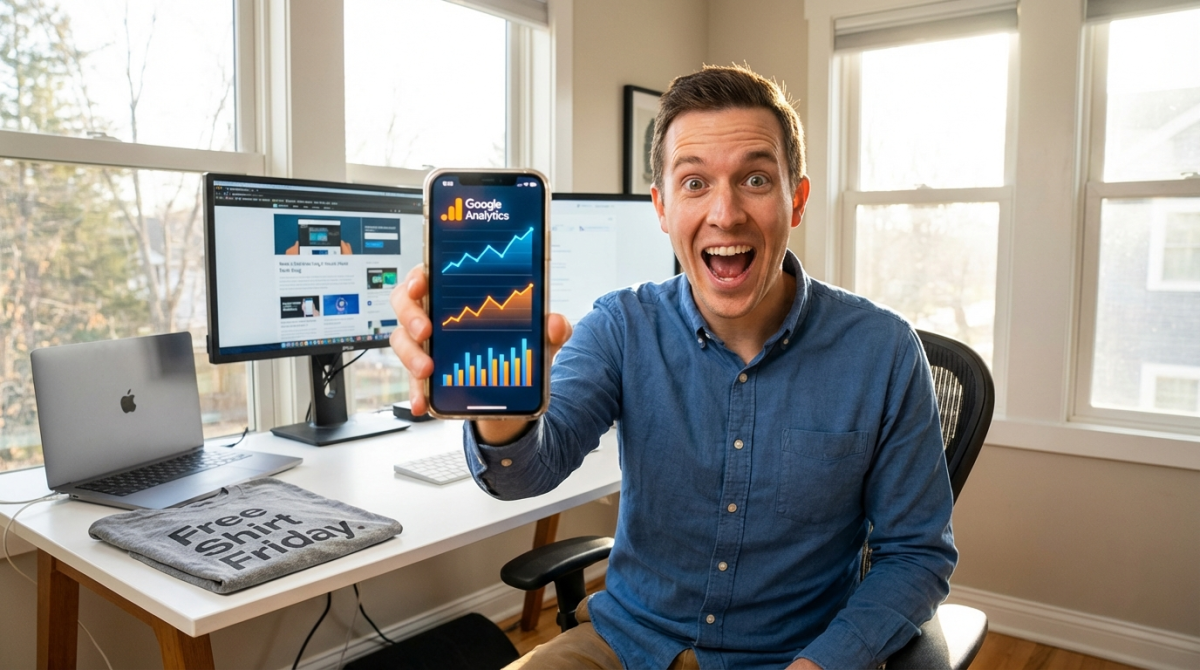 Get Analytics On Your iPhone with Analytics App - Free Shirt Friday