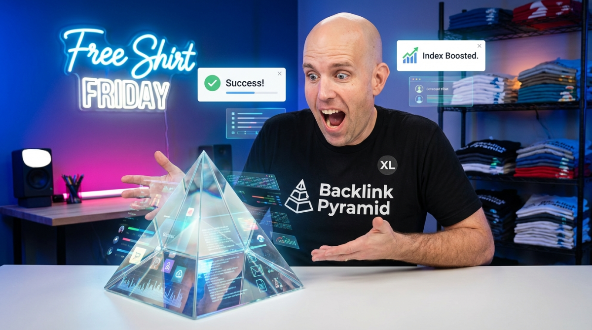 Backlink Pyramid - Free Shirt Friday