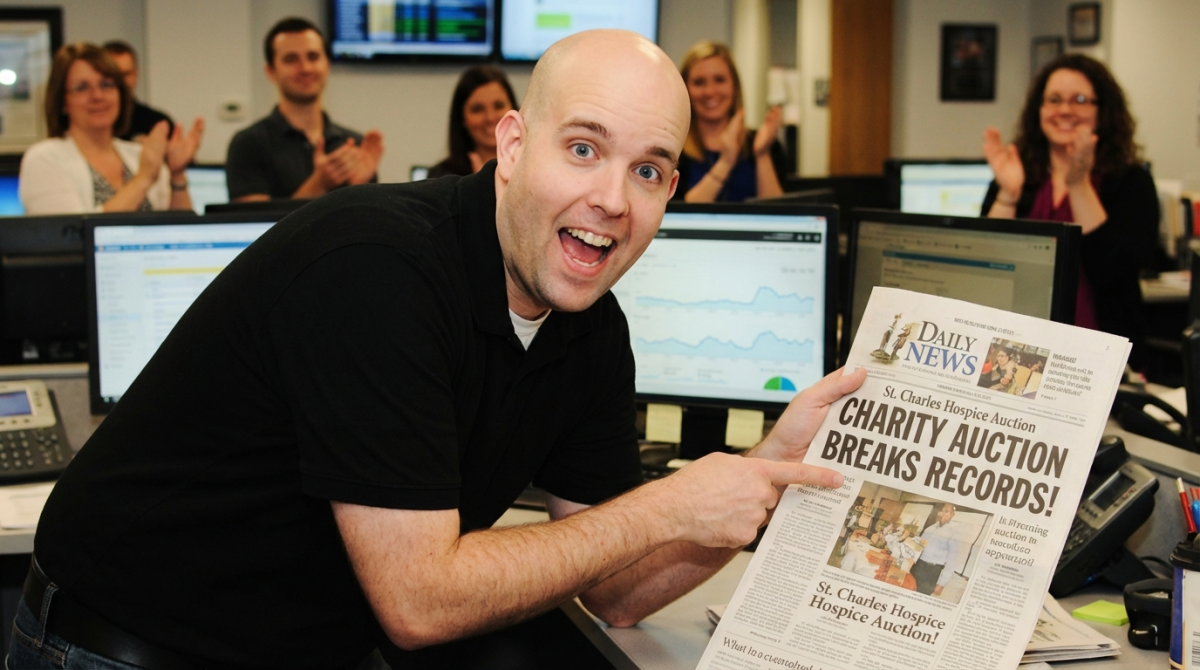 Charity Auction - Most Read Story in local paper