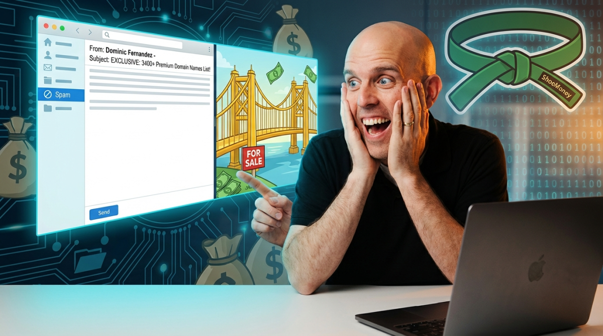 Spammer selling ShoeMoney Info... and a bridge