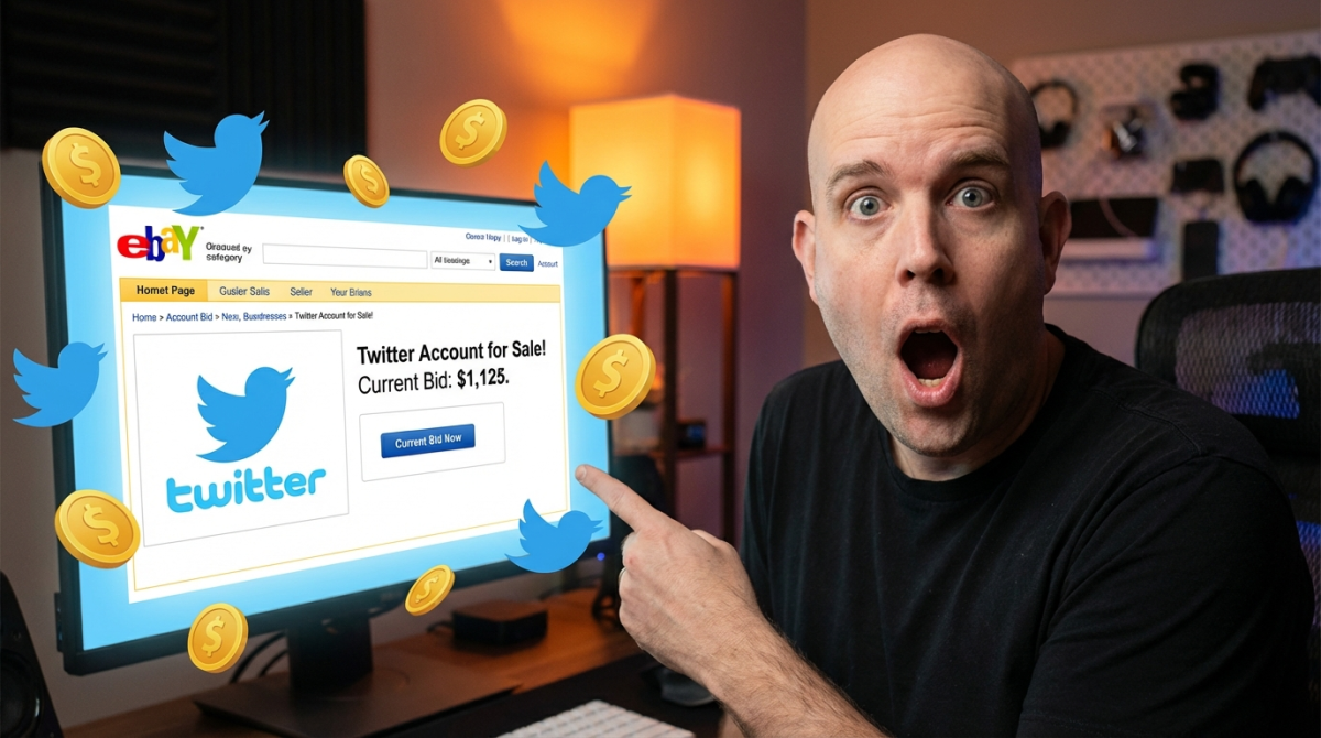 Twitter account for sale on eBay wtf?
