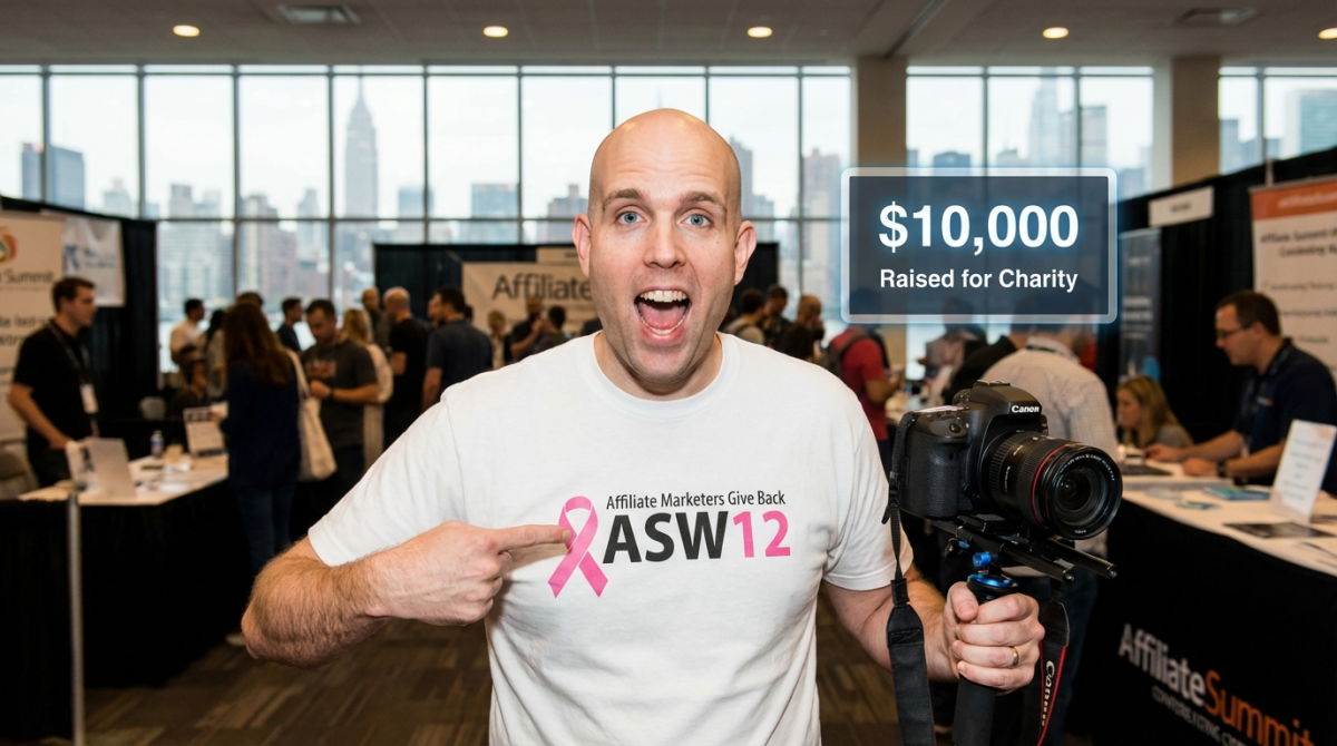 Your Logo On My Chest At Affilaite Summit East - For Charity!