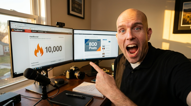 800 Posts and 10,000 readers!