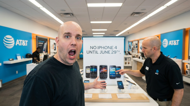 A guy walks into a At&t store