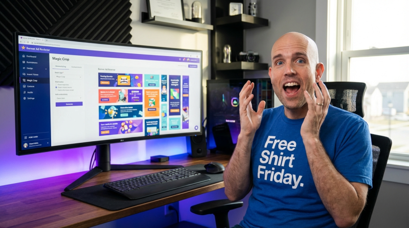 Banner Ad Rockstar - Free Shirt Friday