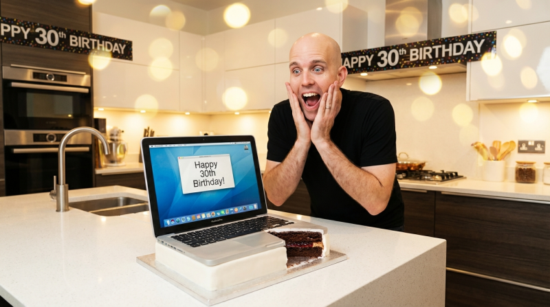 Daves Apple MacBook Pro Birthday Cake