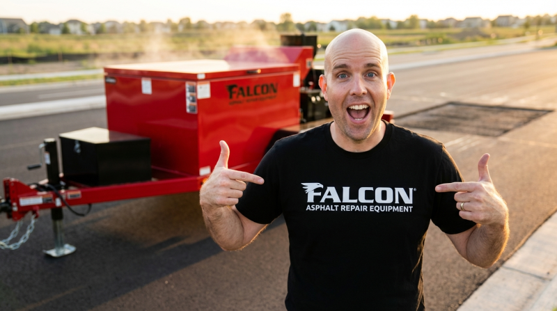 Free Shirt Friday: Falcon Asphalt Repair Equipment @HotBoxRecycler