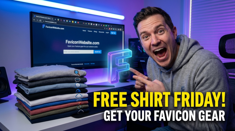 Free Shirt Friday- FaviconWebsite.com @faviconwebsite
