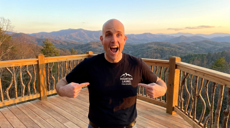 Free Shirt Friday- Mountain Laurel Handrails @woodrailing