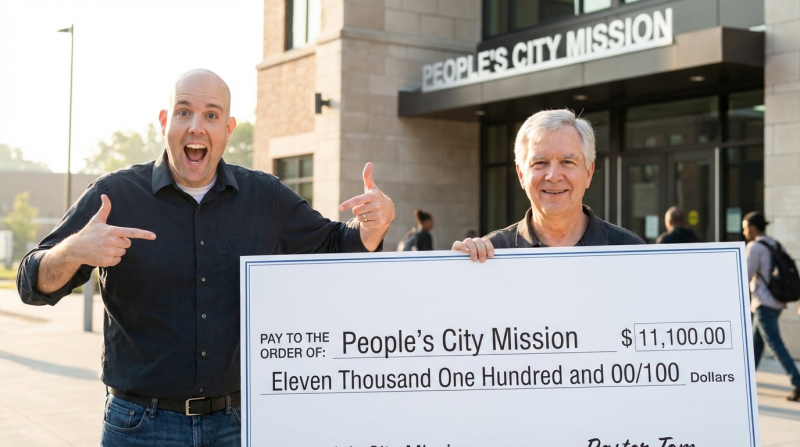 Giving 11k To The Lincoln Nebraska People City Mission