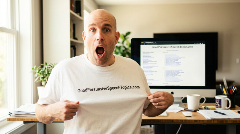 GoodPersuasiveSpeechTopics.com - Free Shirt Friday