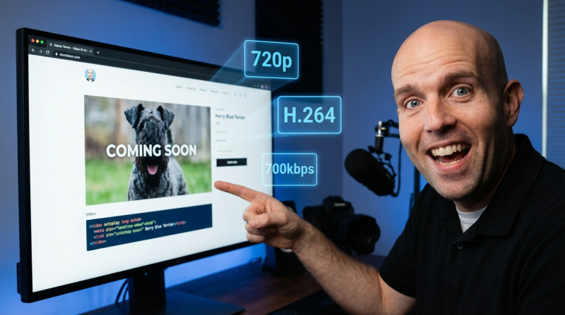 How to do html 5 background video for websites and encoding rate