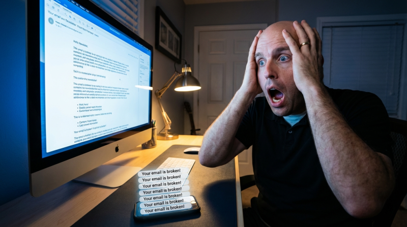 Just use the godamn test email function. 