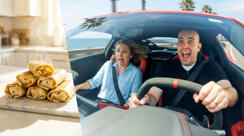 Nannies Crusing In My New Z06 And Making Burritos