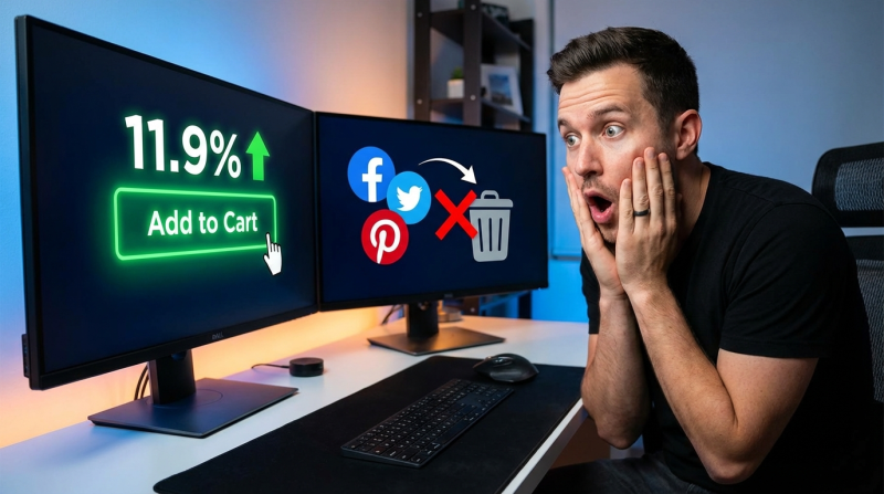 Social Sharing buttons actually decrease conversion ?