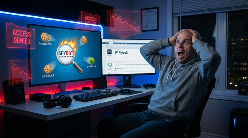 Spybot Washing Azoogleads Cookies; Flycell & CJ - Who Is Ripping Off Who?