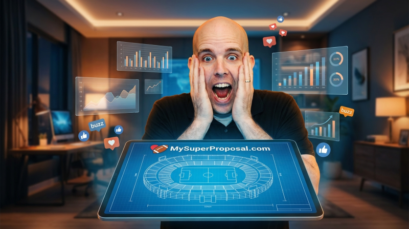 SuperBowl Marriage Proposal